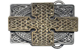 Gold and silver plate Celtic knot